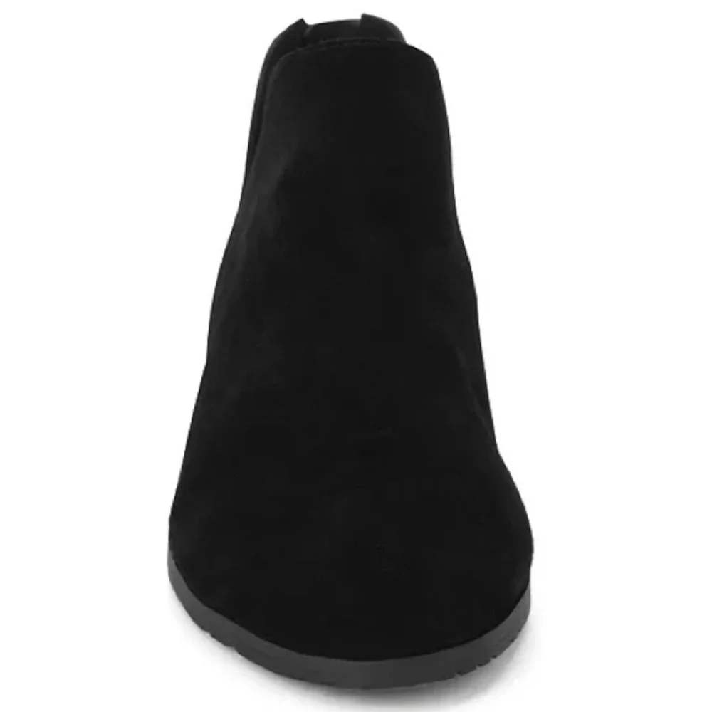 Kenneth Cole Reaction Black Suede Ankle Booties